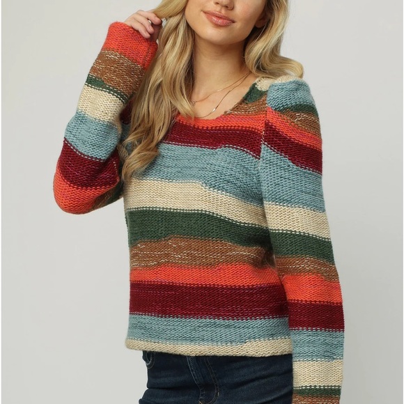 Dear John Denim-Leah Long Sleeve Sweater Fruit Stripe-NWT!! - Picture 2 of 15